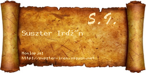Suszter Irén névjegykártya